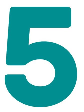 Цифры 5 и 0 трафарет