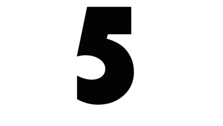 Цифра 5 для торта трафарет