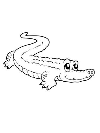 Раскраска крокодил