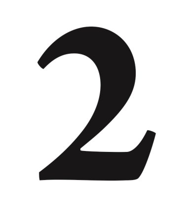 Цифра 2 трафарет