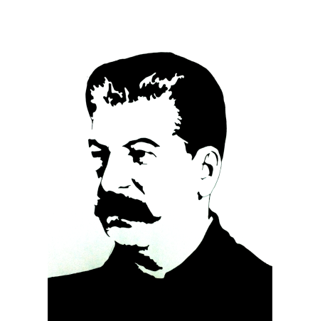 Трафарет портрета Сталина