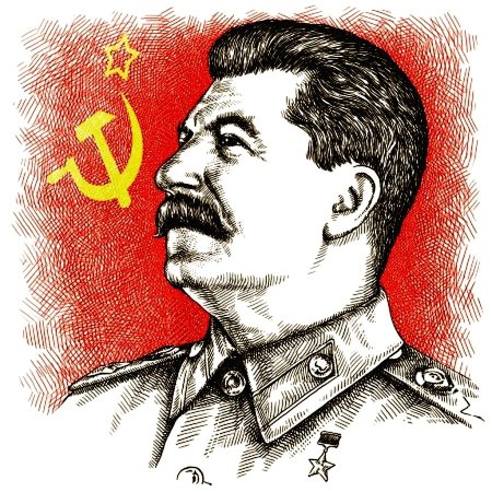 Профиль Ленина и Сталина