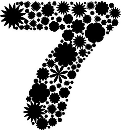 Трафаретная цифра 7