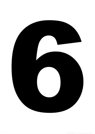 Цифра 6 трафарет
