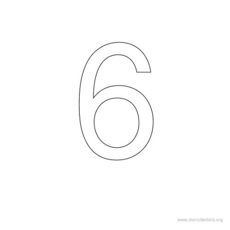 Цифра 6 трафарет для торта