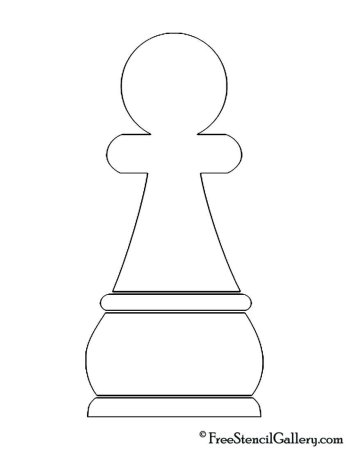 Шахматная фигура ферзь контур