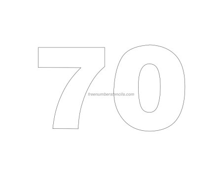 Красивая цифра 70