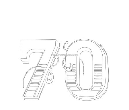 Красивая цифра 70