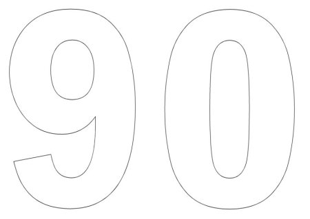 Цифра 50 трафарет для торта