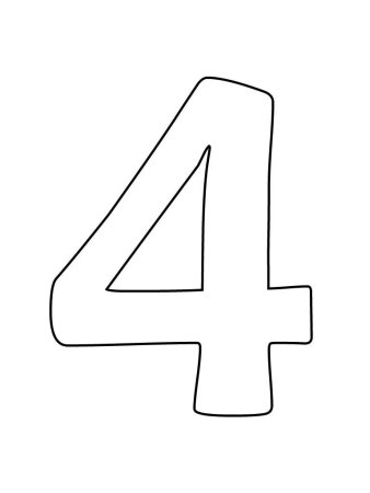 Цифра 7 трафарет