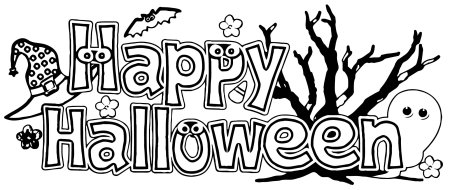 Happy Halloween раскраска
