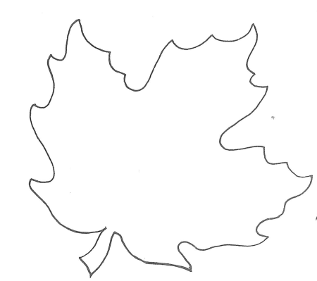 Лист клена шаблон