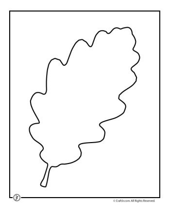 Лист дуба раскраска