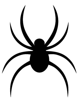 Трафарет паука для вырезания