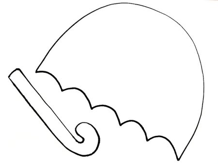 Ручка зонта трафарет