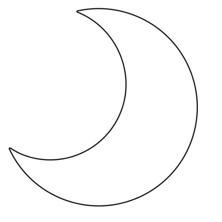 Месяц раскраска для детей