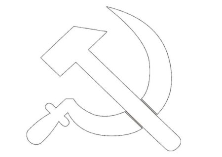 Серп и молот СССР контур
