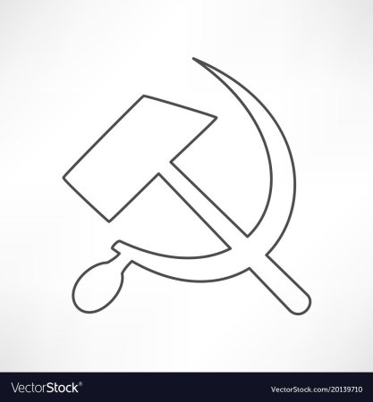 Серп и молот СССР контур