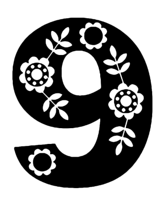 Цифра 9 раскраска