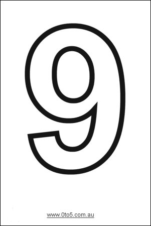 Цифра 9 раскраска