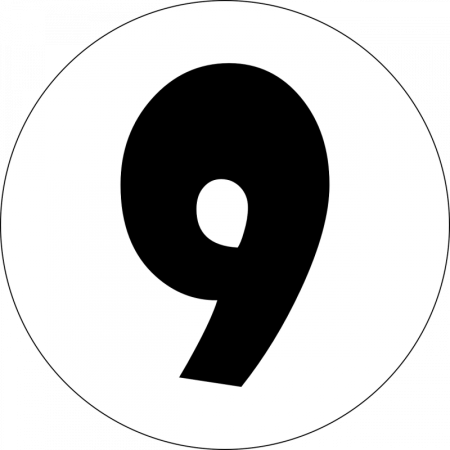Цифра 9 трафарет