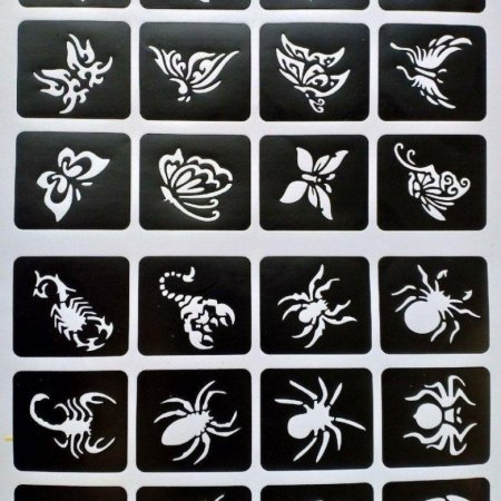 Трафареты для глиттер тату