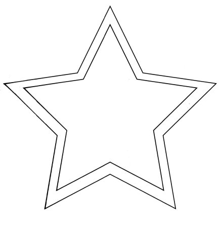 Четырехконечная звезда трафарет