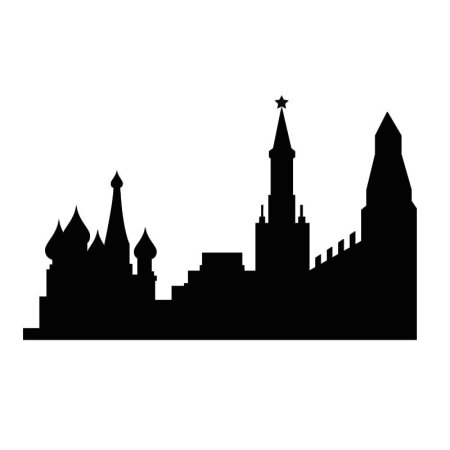 Московский Кремль силуэт вектор