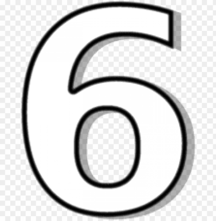 Цифра 6 трафарет