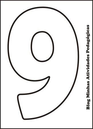 Цифра 9 трафарет