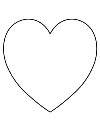 Сердце на листе а4