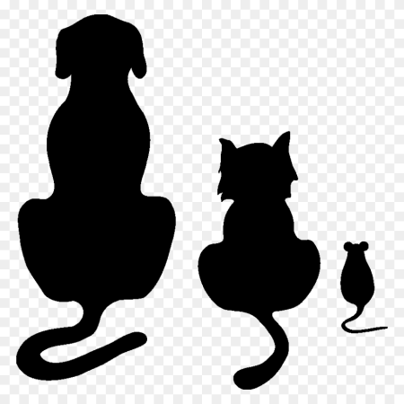 Кошка силуэт для вырезания