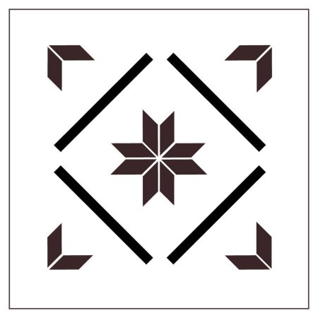 Трафарет для плитки на пол