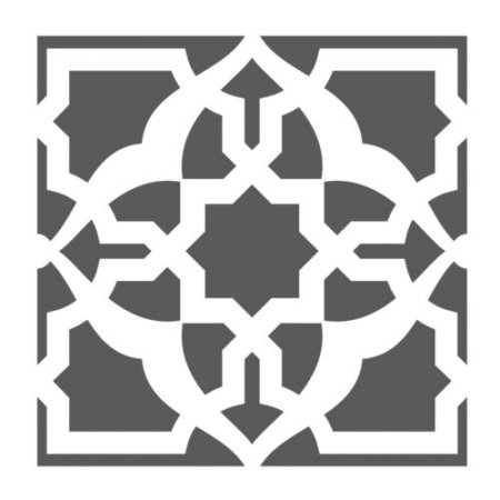 Трафарет узор на плитке