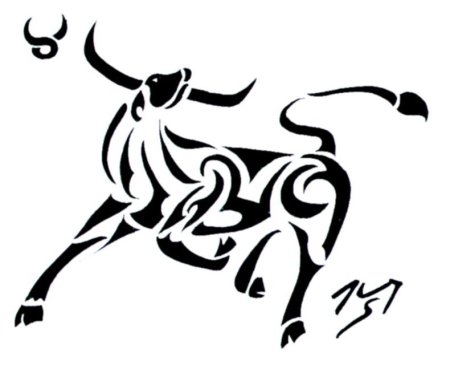 Телец знак зодиака эскиз