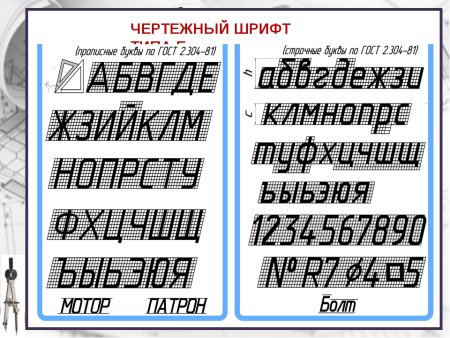 Шрифт по черчению