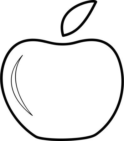 Трафарет яблока для вырезания (49 фото)