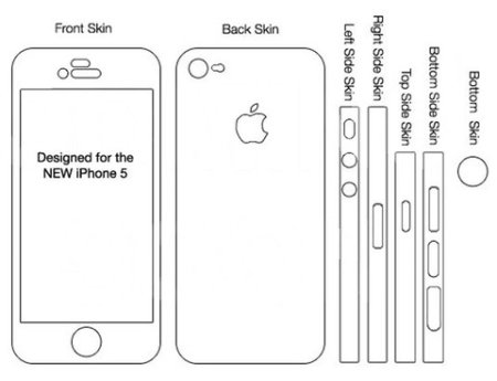 Чертеж айфона 5s
