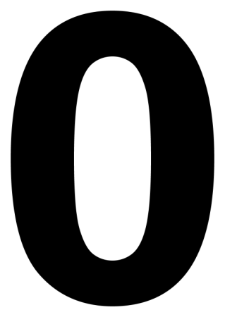 Цифра 0 на весь лист а4