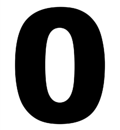 Цифра 0 трафарет