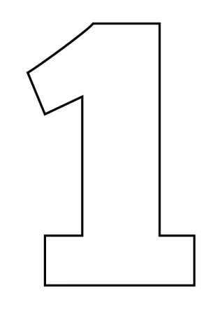 Цифра 2 трафарет