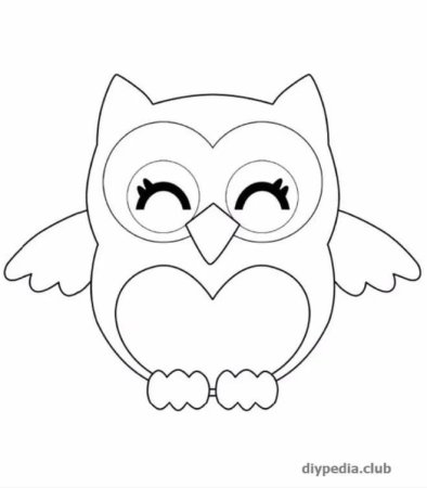 Трафарет Совы для аппликации