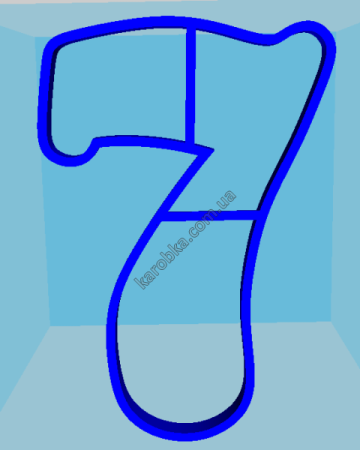 Цифра 7 контур