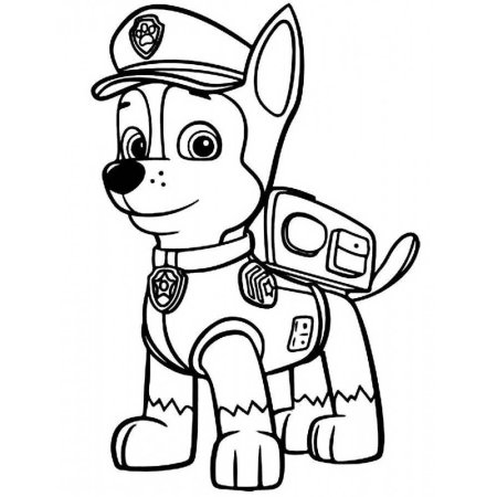 Chase Paw Patrol раскраска