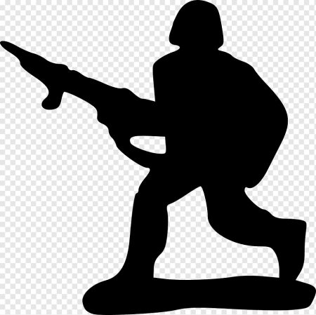 Силуэт бегущего солдата