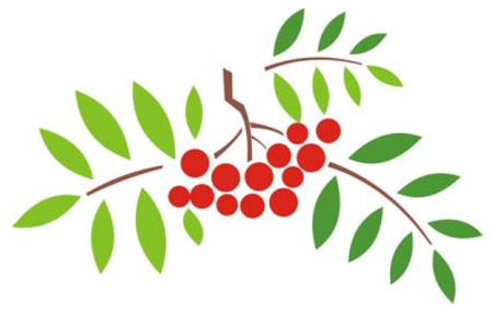 Лист рябины раскраска для детей