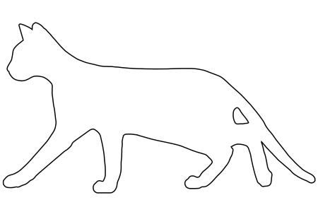 Контур кошки для вырезания