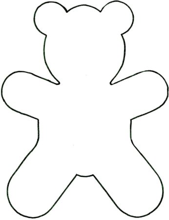 Мишка трафарет для вырезания