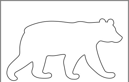 Трафарет медведя для вырезания (45 фото)