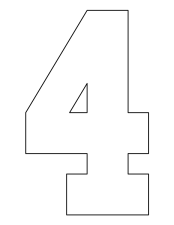 Цифра 5 трафарет